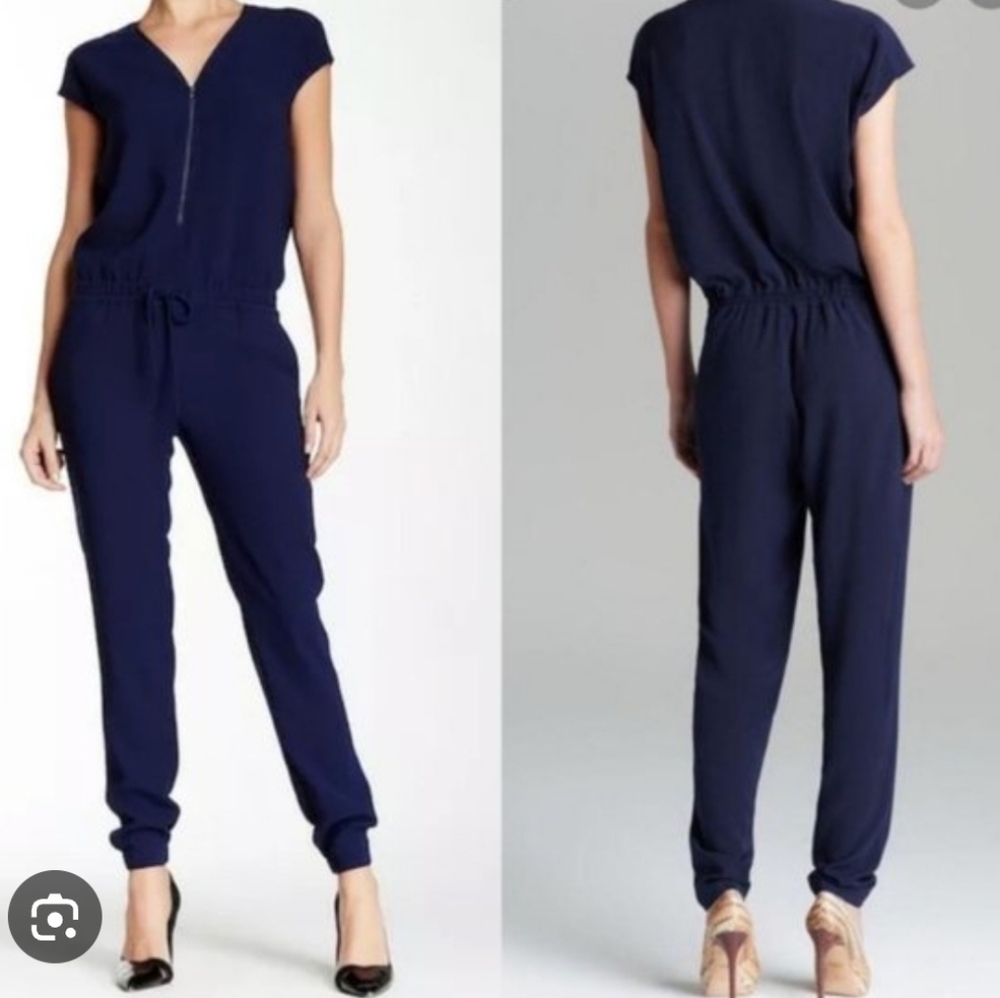 Vince Deep Blue Women's Jumpsuit With Zipper Size 4 New Super Cute